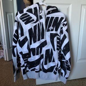 Black n White Nike Hoodie